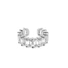 ANSTER Jewelry IGI Open 18K gold Ring Square Cut Lab Grown Diamond Tennis Ring