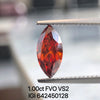 ANSTER Customized Fine Jewelry Fancy Vivid Orange Lab Grown Diamond Ring