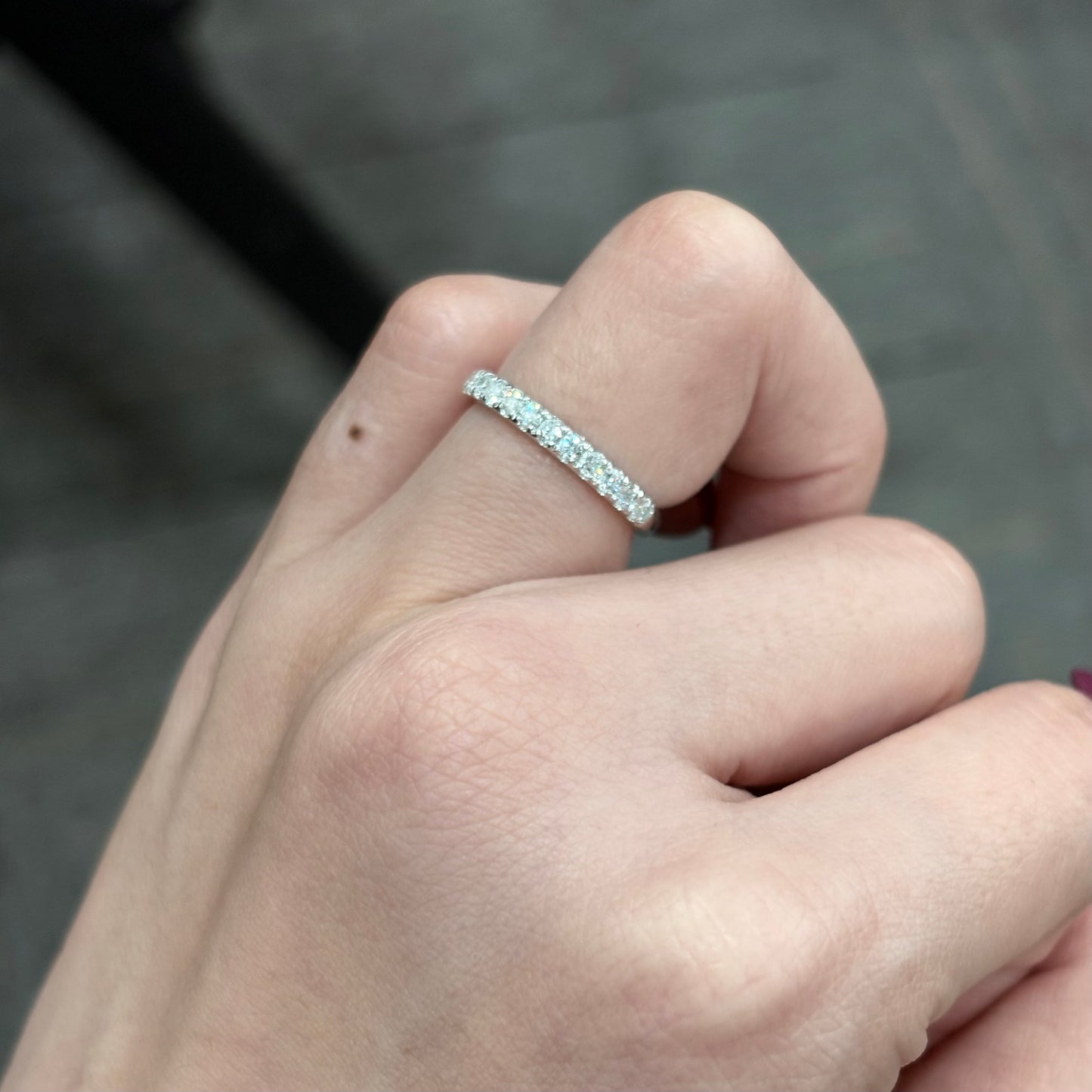 ANSTER Jewelry Anel de diamante ético feito à mão em ouro 18K com lapidação pera cultivado em laboratório 