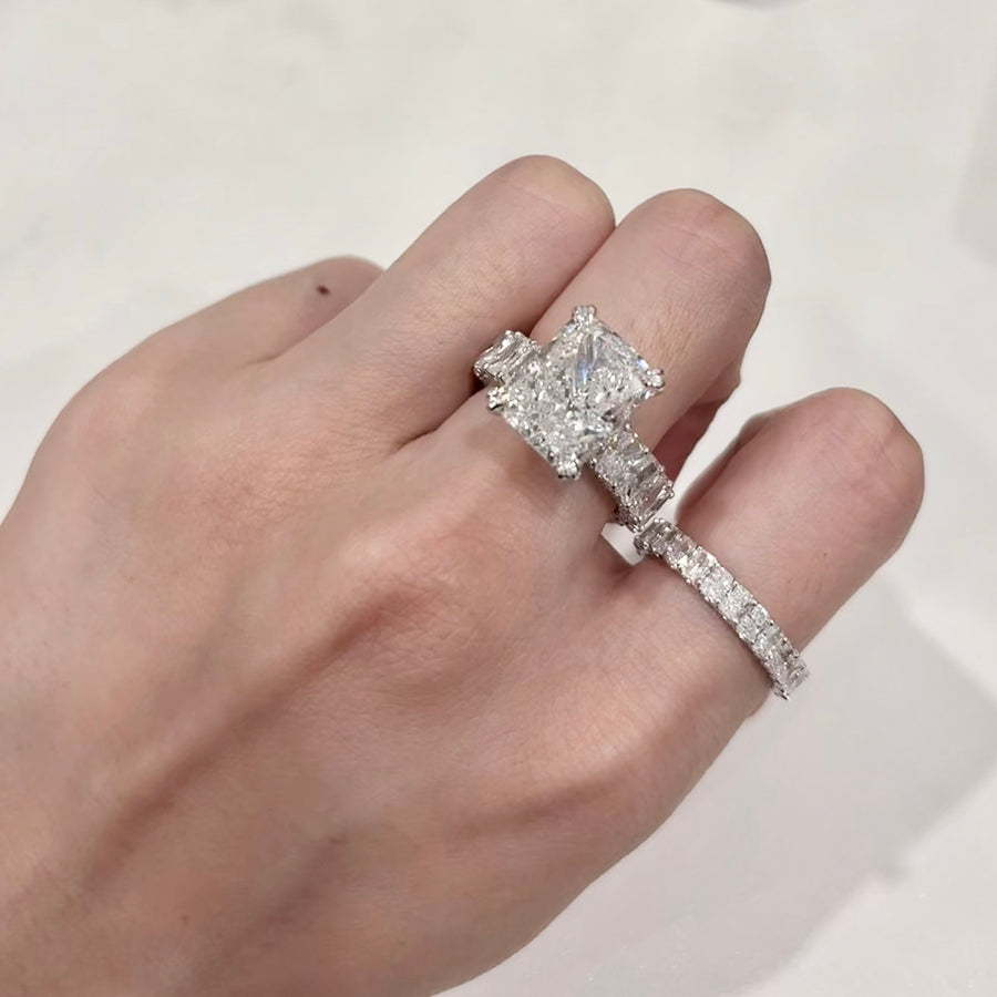 ANSTER Customized 8ct Radiant cut Engagement Ring