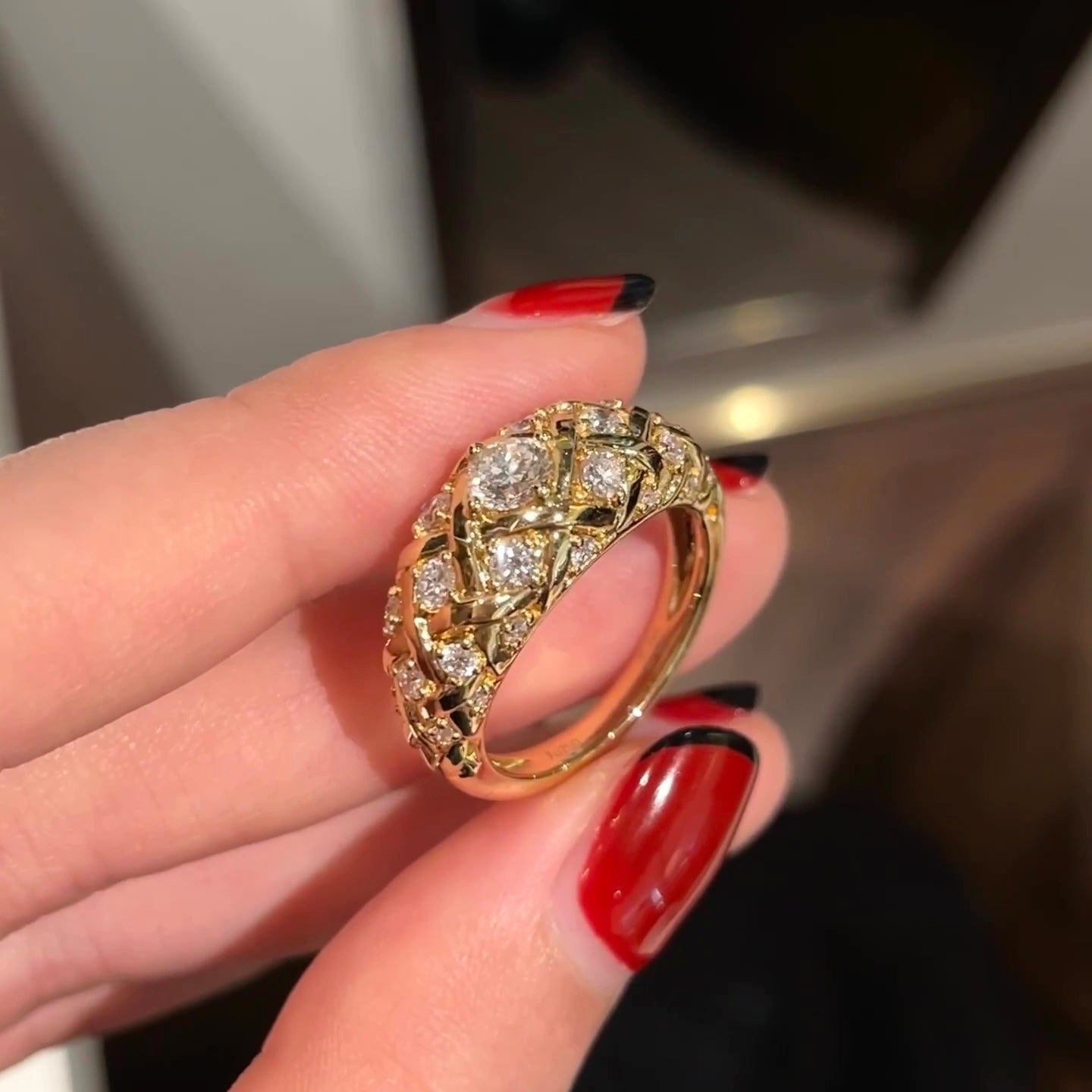 ANSTER Custom Lab Grown Diamond Ring 18K 14K 10K Dubai Gold Jewelry