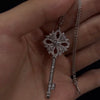 ANSTER Custom Melee Lab Diamond Key shape Pendant Necklace Fine Jewelry