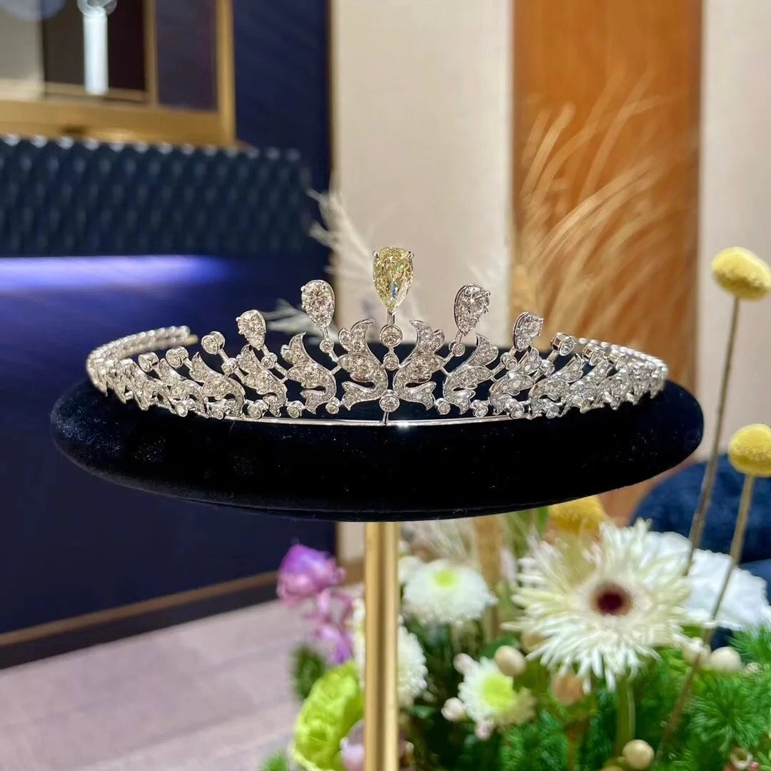 ANSTER Jewelry Anel de diamante ético feito à mão em ouro 18K com lapidação pera cultivado em laboratório 