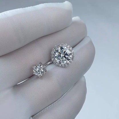 ANSTER Customized 14K Gold Piercing Jewelry Melee Lab Diamond Belly Button Ring