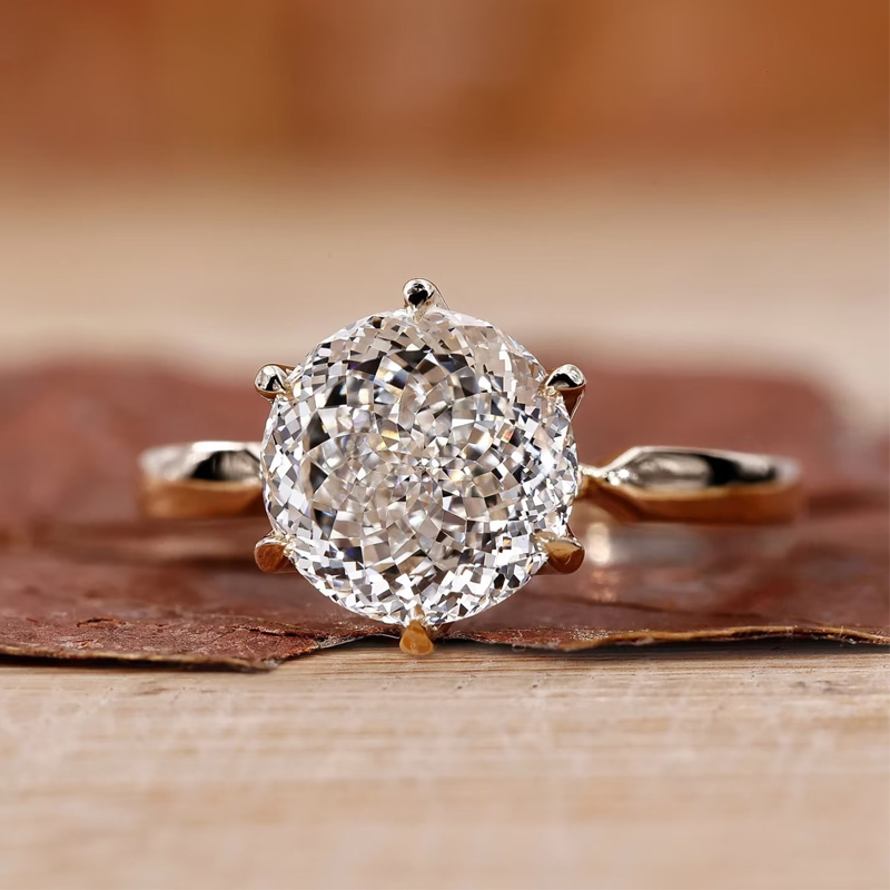 ANSTER Customized Jewelry 18K Gold 1.51ct Portuguese Cut Lab Grown Diamond Ring with IGI