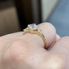 ANSTER Wholesales Price 18K White Gold 1ct Asscher cut Lab Grown Diamond Ring with IGI