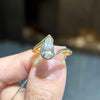 ANSTER Wholesales Price 18K Gold Ring Pear cut Lab Grown Diamond Ring with IGI
