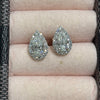 ANSTER Wholesales Price White Gold 1ct Pear cut Lab Grown Diamonds Stud Earrings with IGI