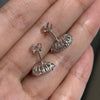 ANSTER Wholesales Price White Gold 1ct Pear cut Lab Grown Diamonds Stud Earrings with IGI
