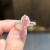 ANSTER Wholesales Price 18K White Gold Ring Fancy vivid Pink Lab Grown Diamond Ring with IGI