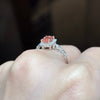 ANSTER Jewelry Factory 18K Real Gold Ring Cushion cut Fancy Pink Lab Grown Diamond Ring with IGI