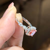 ANSTER Jewelry Factory 18K Real Gold Ring Cushion cut Fancy Pink Lab Grown Diamond Ring with IGI