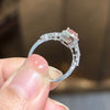 ANSTER Jewelry Factory 18K Real Gold Ring Cushion cut Fancy Pink Lab Grown Diamond Ring with IGI