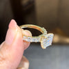 ANSTER Wholesales Price 14K Gold Ring Princess cut Lab Grown Diamond Ring with IGI