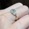 ANSTER Jewelry Factory 18K Real Gold Ring Three stone design Radiant cut Lab Grown Diamond Ring with IGI