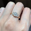 ANSTER Jewelry Factory 18K Real Gold Ring Three stone design Radiant cut Lab Grown Diamond Ring with IGI