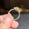 ANSTER Jewelry Factory 18K Real Gold Ring Three stone design Radiant cut Lab Grown Diamond Ring with IGI