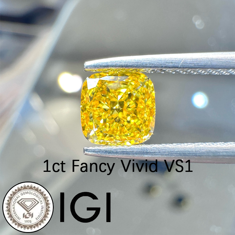 ANSTER Custom Wholesales Price Fancy Yellow Lab Grown Diamond Pendant Necklace with IGI