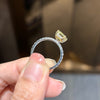 ANSTER Wholesales Price 18K White Gold Ring Radiant cut Fancy Yellow Lab Grown Diamond Ring with IGI