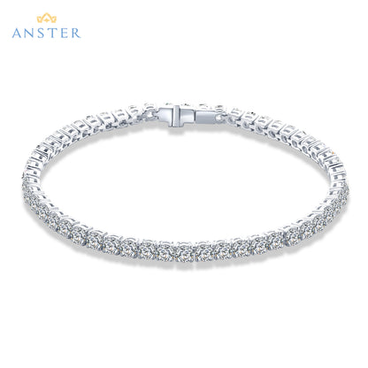 ANSTER JEWELRY 13 CTW Pear Cut 18K Gold Lab Grown Diamond Bracelet