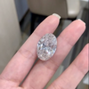 ANSTER 18K Gold Jewelry Huge Oval Cut 25-35 Carats Lab Grown Diamond Ring