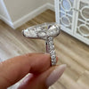 ANSTER Wholesales Price 20+ Carat Big Lab Grown Diamond Ring with IGI 18K White Gold Ring