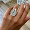 ANSTER Wholesales Price 20+ Carat Big Lab Grown Diamond Ring with IGI 18K White Gold Ring