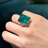 ANSTER Wholesales Price 20+ Carat Big Lab Grown Emerald Ring with GRC 18K White Gold Ring