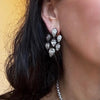 ANSTER Wholesales Price 18K Gold Black Rhodium Bezel setting 1.5-3ct Pear cut Lab Grown Diamonds Drop Earrings with IGI