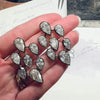 ANSTER Wholesales Price 18K Gold Black Rhodium Bezel setting 1.5-3ct Pear cut Lab Grown Diamonds Drop Earrings with IGI