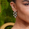 ANSTER Wholesales Price 18K Gold Black Rhodium Bezel setting 1.5-3ct Pear cut Lab Grown Diamonds Drop Earrings with IGI
