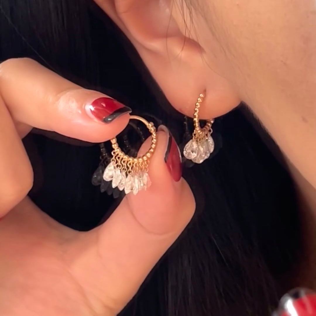 ANSTER Customized Lab Grown Diamond Drop Earrings 9K/10K/14K/18K Gold Jewelry