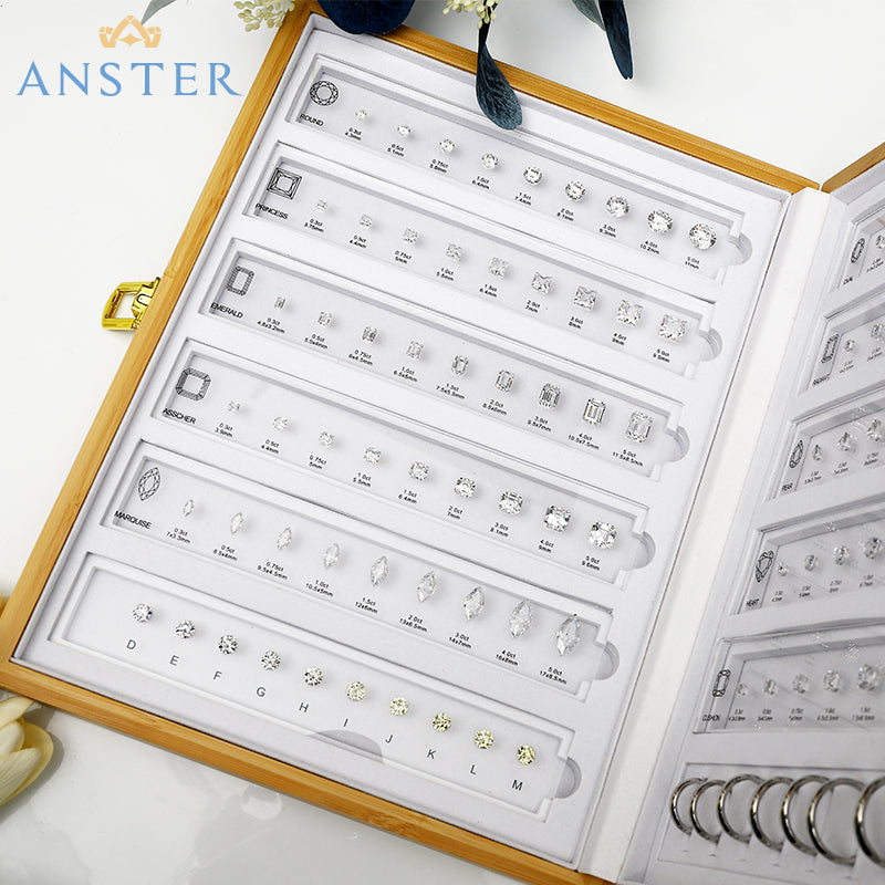ANSTER Jewelry Tools Custom Stainless Steel Cubic Zirconia Size Shape Chart