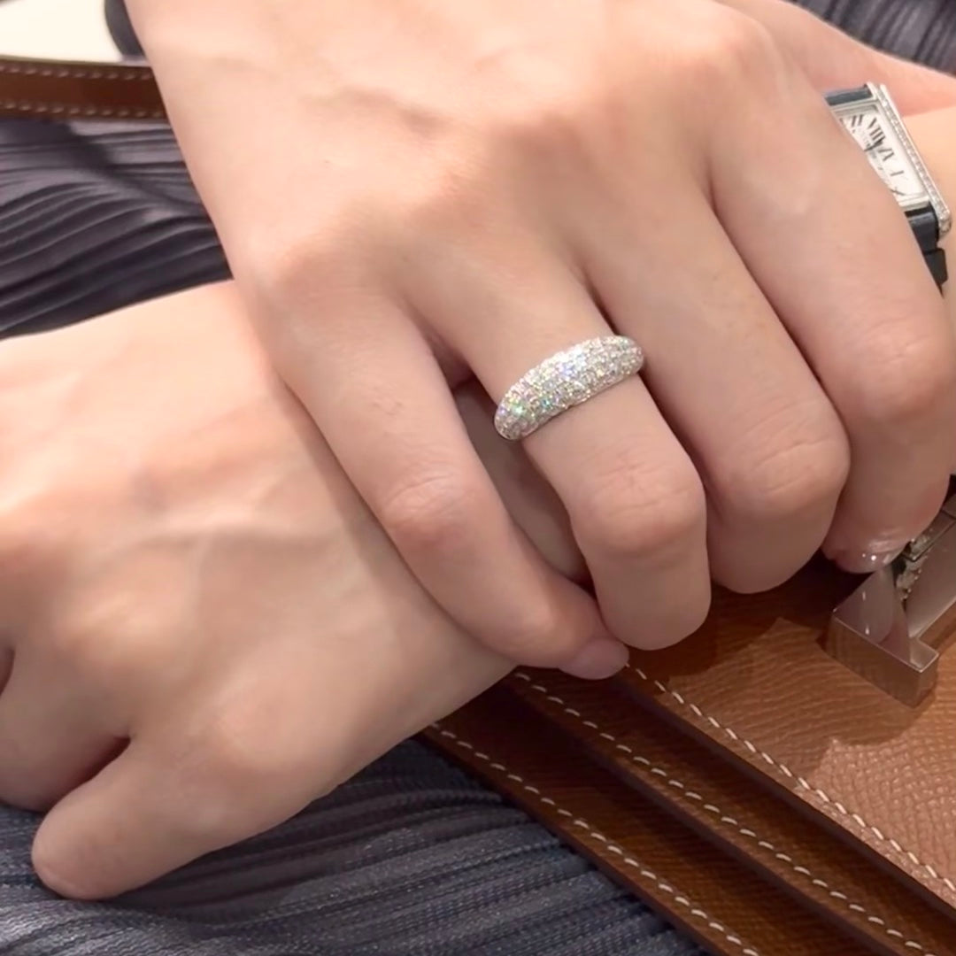 ANSTER Jewelry Anel de diamante ético feito à mão em ouro 18K com lapidação pera cultivado em laboratório 