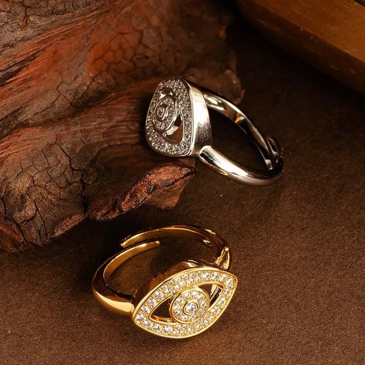 ANSTER Custom Eye Shaped Diamond Ring 18K 14K 10K Gold Dubai Jewelry