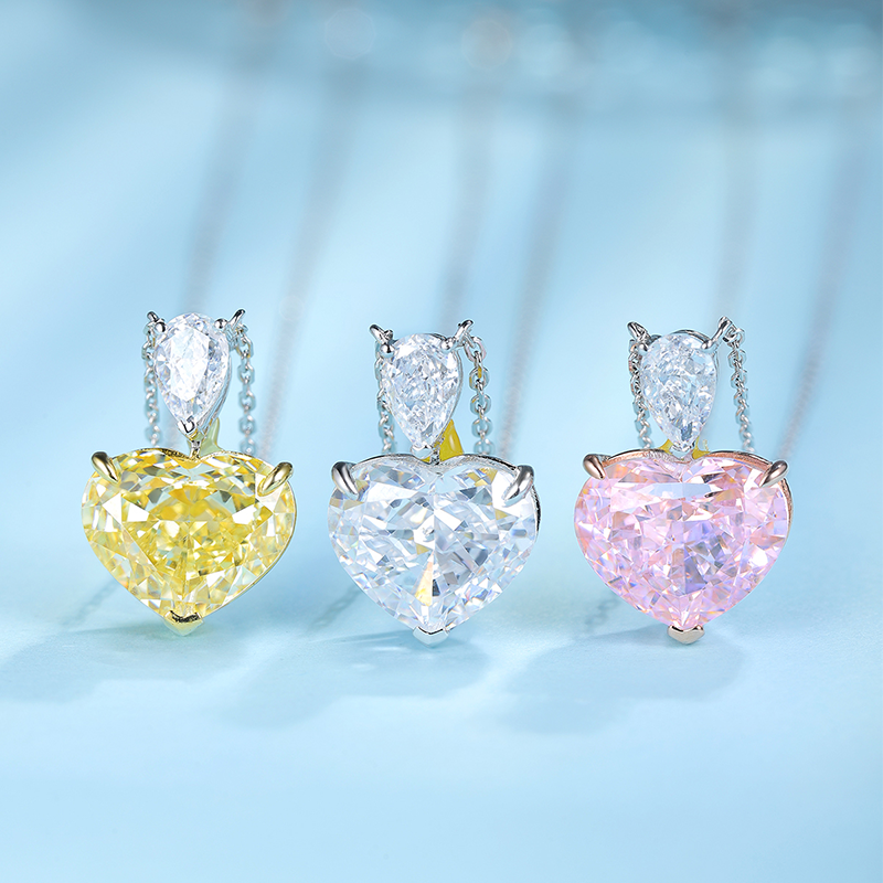Colar personalizado de diamantes cultivados em laboratório amarelo ANSTER Jewelry 