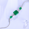 ANSTER Jewelry Custom Fine Jewelry Suqare Cut Lab Grown Emerald 18K Gold Bracelet