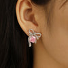 ANSTER Jewelry Customize Platinum PT950 Pink Lab Grown Diamond Earrings