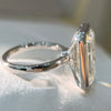 ANSTER Jewelry Platinum PT950 IGI 10ct Emerald Cut Lab Grown Diamond Ring