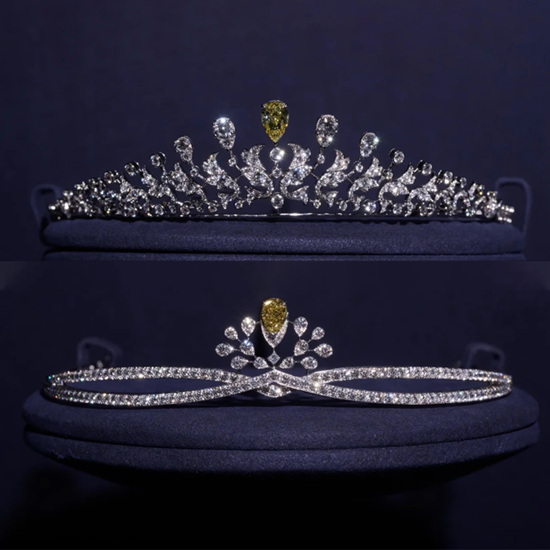 ANSTER Jewelry Anel de diamante ético feito à mão em ouro 18K com lapidação pera cultivado em laboratório 