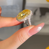 ANSTER Jewelry Customize PT950 Platinum IGI 10ct Fancy Lab Grown Yellow Diamond Ring
