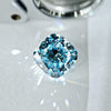 ANSTER Jewelry 18K Gold Ring VVS2 Lab Grown Blue Diamond Ring with IGI