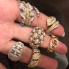 ANSTER Custom Lab Grown Diamond Ring 10/14/18/24K Dubai Gold Jewelry