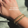 ANSTER Jewelry 18K Gold Fancy Yellow Lab Grown Diamond Bracelet Chain with IGI