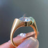 ANSTER Jewelry 18K Gold Ring 1ct VS2 VVS1 Lab Grown Diamond Ring with IGI