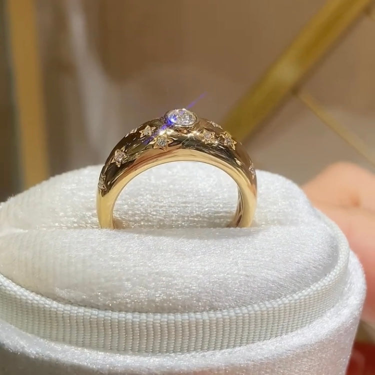 ANSTER Jewelry Anel de diamante ético feito à mão em ouro 18K com lapidação pera cultivado em laboratório 