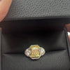 ANSTER Platinum Jewelry PT950 Ring 5ct VVS2 CVD Fancy Lab Grown Diamond Ring with IGI