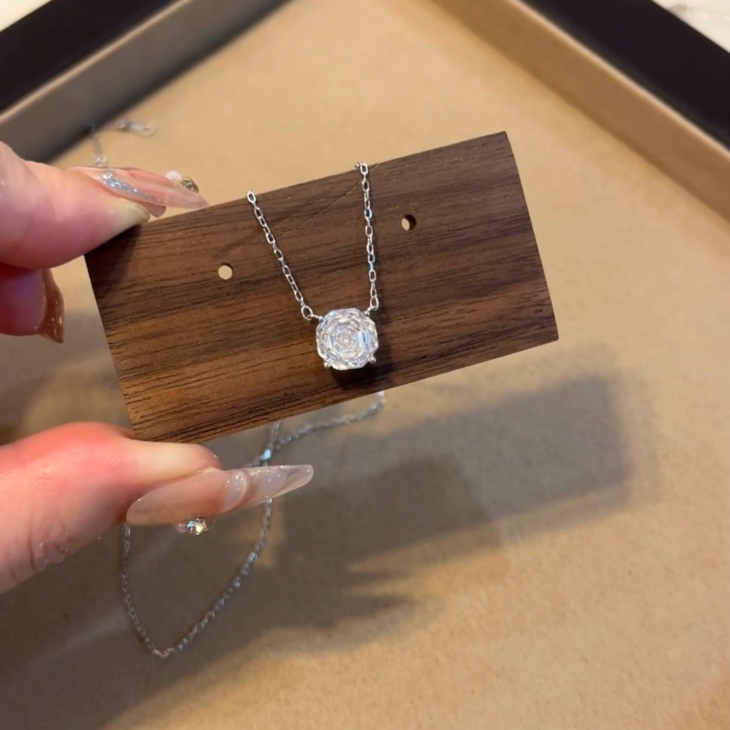 ANSTER Custom Love's Ambiton Zhaolusi Same Rose Cut Diamond Necklace Fine Jewelry Sets