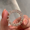 ANSTER Jewelry Luxury 18K Gold Ring Lab Grown Diamond Tennis Ring with IGI