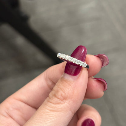 ANSTER Jewelry Anel de diamante ético feito à mão em ouro 18K com lapidação pera cultivado em laboratório 